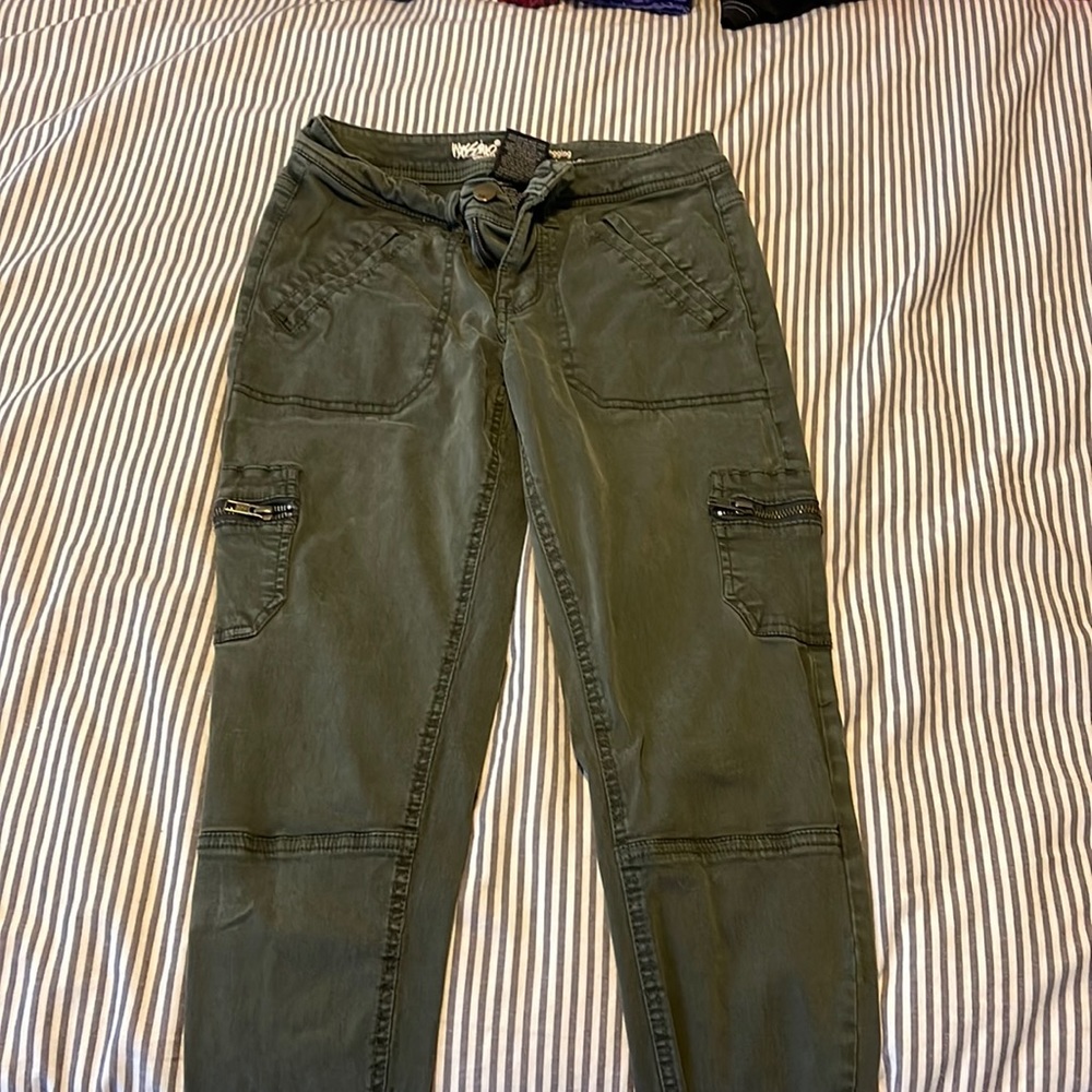 Olive green cargo jeans